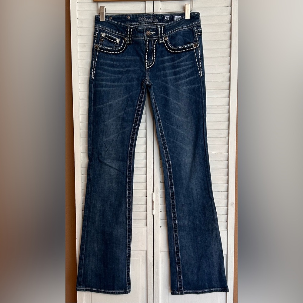 Miss Me Blue Jeans Waist Size 28 inseam bootcut JP5072UL boot womens